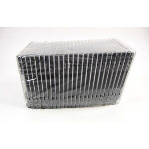 25 Standard 10.4 mm Jewel Case Single CD DVD Disc Storage Assembled Black Tray